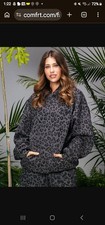 COMFRT Minimalist Hoodie in Panther - GRAY LEOPARD Size XL picture