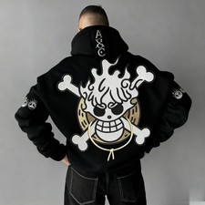 Y2K Oversized One Piece Anime Hoodie Unisex Pullover Sweatshirt Casual Wear picture