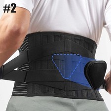 Adjustable Lower Back Brace Lumbar Support Waist Belt For Men Women Pain Relief picture