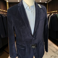 New Saks Fifth Avenue Blazer 42r Slim Navy Velvet Dinner Jacket Tuxedo picture