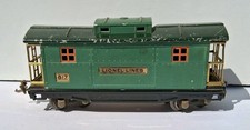 Lionel Prewar No. 817 Green Caboose - O Gauge - with Rare Original Paper Bottom picture