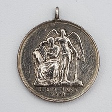 1888 Kaiser Wilhelm I Death Medal Pendant LOOS Prussia Clio Angel Antique German picture