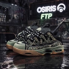 OSIRIS x FTP D3 2001 GREEN CAMO MENS SKATE SHOES NEW SIZE US10 EU44 UK9 picture