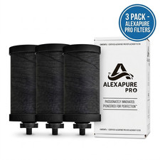 Alexapure PRO 2387 Replacement Water Filter 3 Filter Pack Black picture