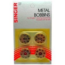 Singer Genuine 221 Featherweight 301 Sewing Machine Metal Bobbins picture