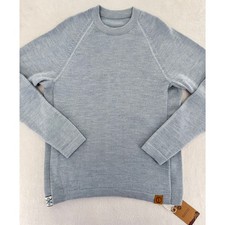 Paka The Original Crew Sweater Blue Alpaca Knit Crewneck Pullover Unisex M NWT picture