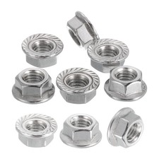 10 Pcs M8x1.25mm Serrated Flange Hex Lock Nuts, 304 Stainless Steel Metric Nut picture