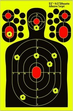 9.5x14.5 inch Silhouette Splatter Targets - Bright Fluorescent Yellow 25pk picture