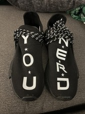 Adidas Pharrell Williams YOU NERD BB7603 Human Race Black Mens Sz 11 picture