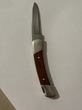 Vintage buck 501 Squire Lockback Folding knife Wood Handle Usa Made picture