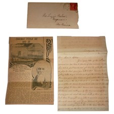 1908 New Mexico Territorial Hageman NM Ghost Town Letter Archive Clipping picture