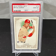 2012 Topps Allen & Ginter's BRYCE HARPER #12 RC Base PSA Cert 42712672 picture