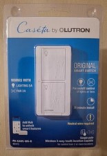 🆕 Lutron Original SMART SWITCH by Caseta, For Lights5A & Fans3A (PD-5ANS-WH-R) picture