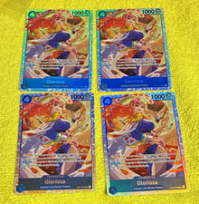 Bandai Gloriosa OP17-046 Alt Art Foil Blue Character x4 One Piece Card Game picture