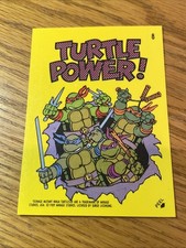 1989 Topps Teenage Mutant Ninja Turtles Turtle Power #8 Trading Card Sticker picture