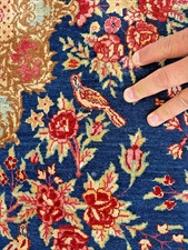 Auth; 1930's Tehrann Rug    Rare  Silk & Wool  Collectors Piece    54x79 picture