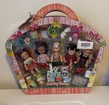NEW 2005 BARBIE KELLY CLUB 5 HOLIDAY BUNCH DOLLS PLAYSET Rare  picture