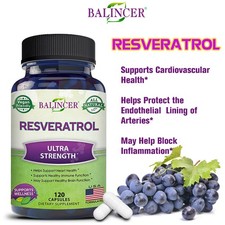 Resveratrol Extract Supplements Supports Joints Nervous System 120 Caps US picture
