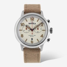 SHINOLA Detroit Men's The Traveler S0120245785 2 Eye Chronograph Watch $850 42mm picture