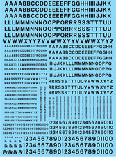 Microscale Decals 70102 N 1/160 Railroad Gothic Alphabet Letters Numbers Black picture