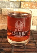 OLD OVERHOLT Collectible Whiskey Glass 8 Oz picture