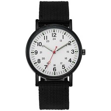 Men's Military Army Luminous 24 Hours Dial Nylon Strap Date Quartz Wrist Watch picture