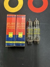 Mullard Miniwatt Dario NOS 6BM8 ECL82 Pair picture