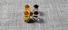 Metal Butt Snuff Ashtray Helper, Heavy Metal (Gold/Silver) Lot of 4 picture