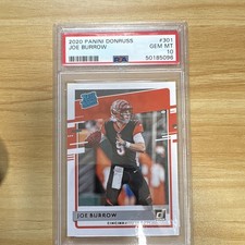 2020 Panini Donruss Joe Burrow Rated Rookie RC #301 Bengals PSA 10 picture