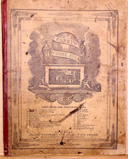 Rare Antique 1844 Olney's Atlas Soft Book 