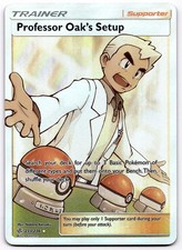 Professor Oak's Setup 233/236 SM Cosmic Eclipse Full Art Ultra Rare Pokemon NM picture