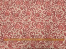P Kaufmann MANADO GRENADINE Red Beige Designer Floral Print Drapery Uph Fabric picture