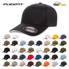 Flexfit 6277 Original Fitted Hat 6 Panel Baseball Cap Flexfit S/M L/XL XXL picture