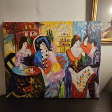 oil on canvas painting. Unframed. Artist, T. Fournier 1'9