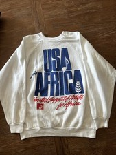 Vintage 1985 MTV USA For Africa Promotional Sweatshirt Adult XL picture
