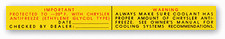 Mopar Dodge Plymouth Chrysler Radiator/Coolant Decal 1969 1970 1971 1972 1973  picture