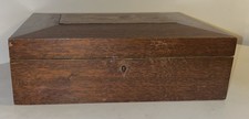 Antique DOCUMENT BOX 19TH Century Fine Old Finish Early Jewel Chest picture