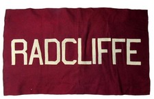 Vintage Radcliffe College 34x20 Maroon Felt Banner 208925 picture