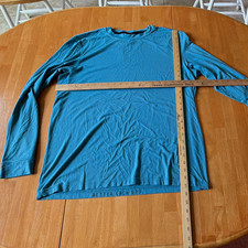Lululemon Men’s Blue Long Sleeve Crew Neck Athletic Fit Stretch Tee L picture
