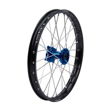 Tusk Impact Front Wheel 19x1.40 Black Rim/Silver Spoke/Blue Hub - Kawasaki KX85 picture