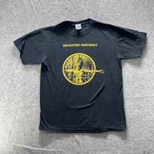 Vintage Deviated Instinct Shirt Gildan Mens M Black Hardcore Punk Band Graphic picture