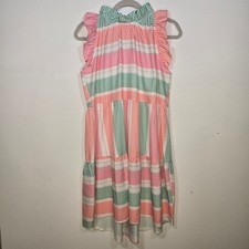 Mazik Multicolor Chevron Stripe Dress. Size Large picture