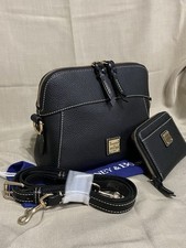 NWOT Dooney & Bourke Cameron Crossbody Bag & Wallet Set Black Leather Pebble picture