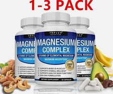 1-3 Pack Toplux Magnesium Complex 1000mg Supports 8 Elemental Magnesium picture
