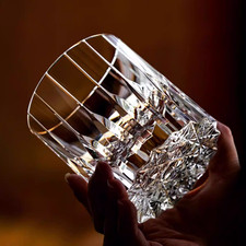 K9 Crystal Glass Rocks Whiskey Glasses Old Fashioned Heavy Glass Cut Clear 8oz picture