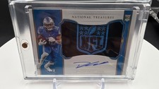 🔥RARE🔥D'Andre Swift 2020 Nat Treasures RC Auto Patch /3 #RHS-DS Lions Rookie🔥 picture
