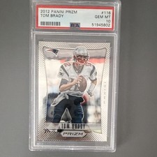 Panini 2012 Prizm Tom Brady #116 PSA 10 GEM MT New England Patriots NFL picture