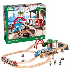 BRIO World 33512 Travel Switching Set 42 Piece Wooden Train Railway Toy Ages 3+ picture