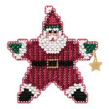 Star Santa 2011 Beaded Ornament Kit Mill Hill 2011 Winter Holiday picture