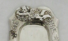 BEAUTIFUL VINTAGE TIFFANY & CO STERLING SILVER CHERUB BUTTER DISH picture